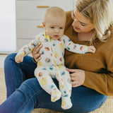 Zip-Up Footie Pajama - Sesame Scribbles