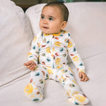 Zip-Up Footie Pajama - Sesame Scribbles