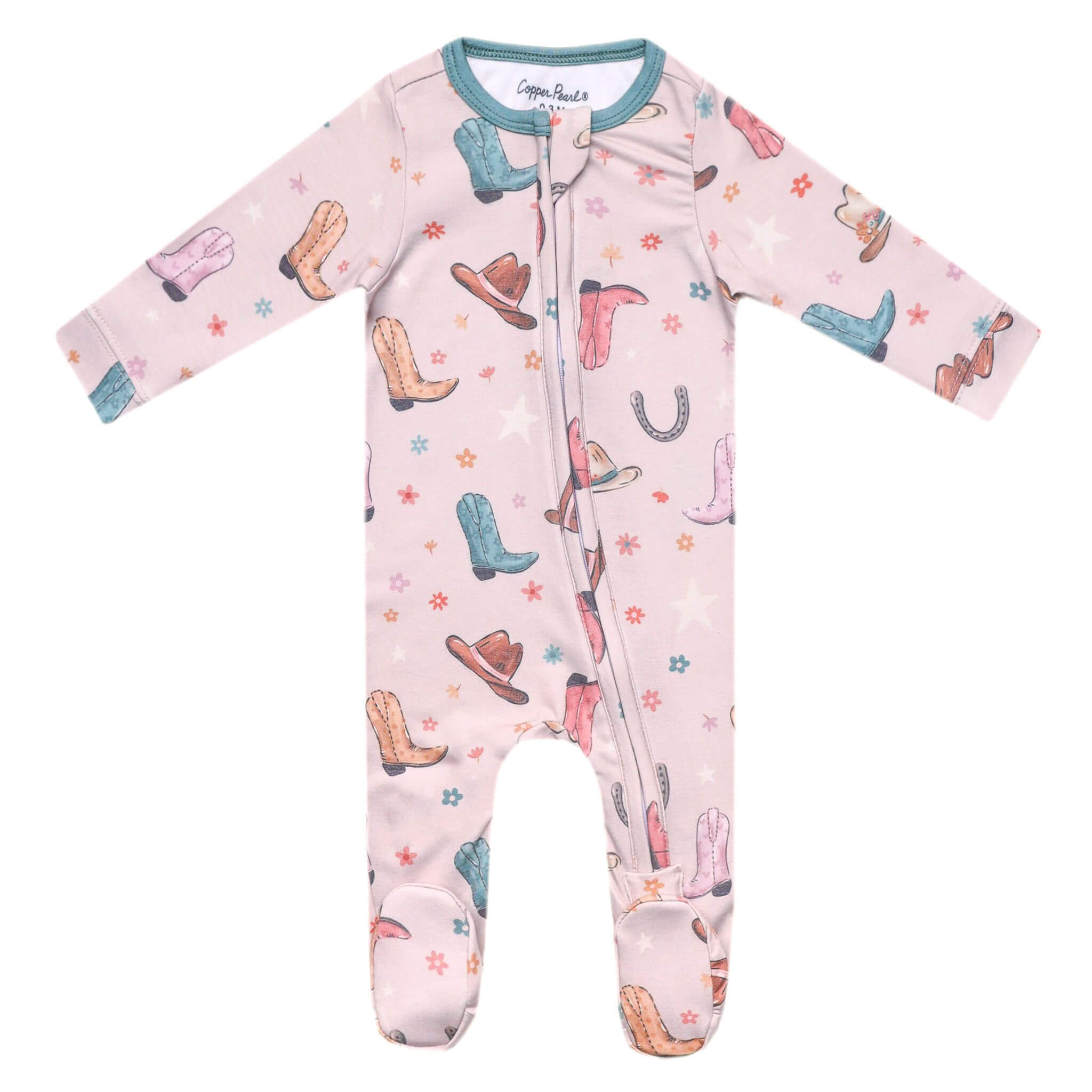 Zip Up Footie Pajama Set Cheyenne