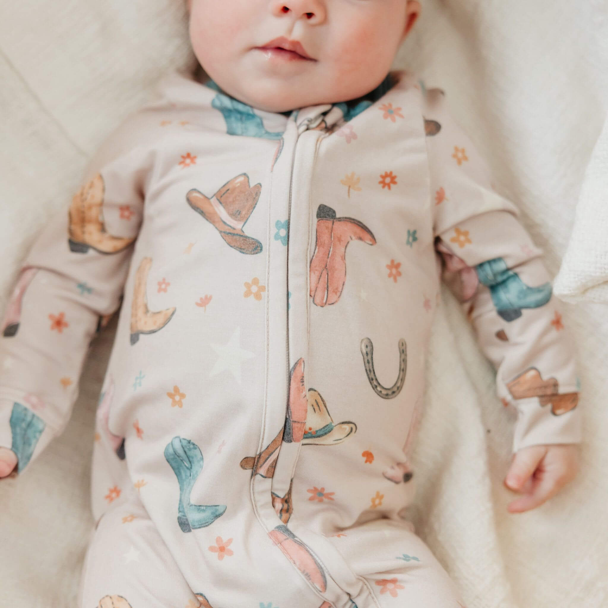 Zip Up Footie Pajama Set Cheyenne