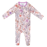 Zip Up Footie Pajama Set Flora