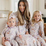 Zip Up Footie Pajama Set Flora