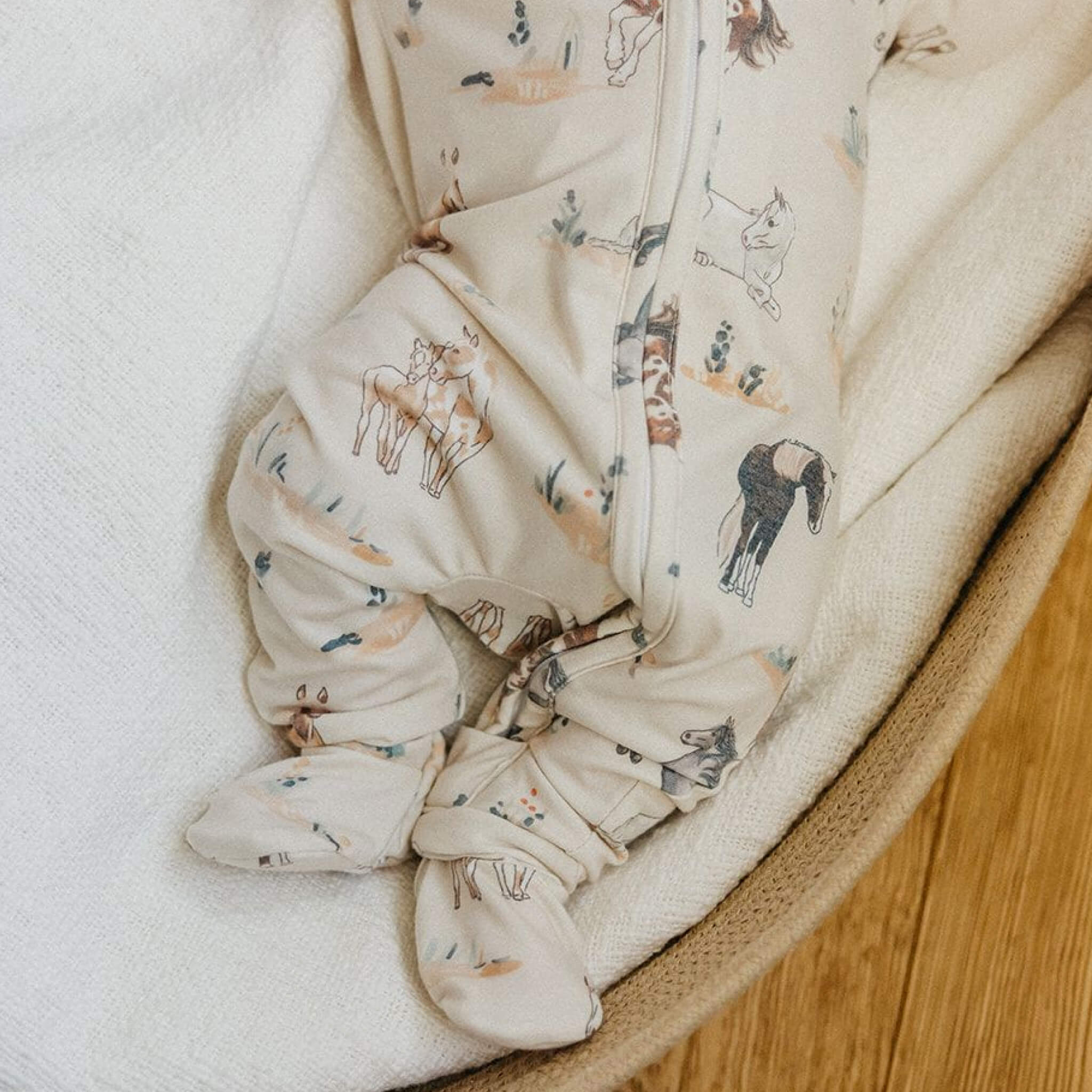Zip Up Footie Pajama Set - Montana  