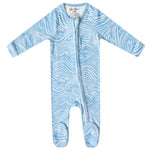 Zip Up Footie Pajama Set Surf 