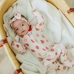 Zip-Up Footie Pajama - Strawberry