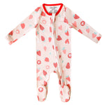 Zip-Up Footie Pajama - Strawberry