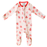 Zip-Up Footie Pajama - Strawberry