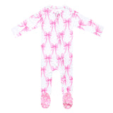 Bamboo Zip-Up Footie Pajama - Bow My Gosh