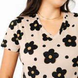 Women's Cotton Tee - Gemma In Tan