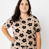 Women's Fitted Pajama Set - Gemma In Tan
