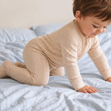 Bamboo Pointelle Footie - Cru