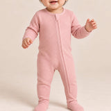 Bamboo Waffle Footie - Darling