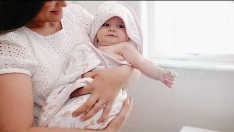 Copper Pearl Knit Hooded Towel