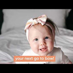 Copper Pearl Knit Headand Bows