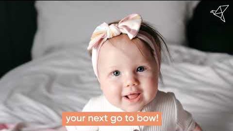 Copper Pearl Knit Headand Bows