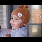 Copper Pearl Top Knot Hats
