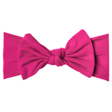 Knit Headband Bow - Raspberry