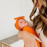 Knit Headband Bow - Blaze