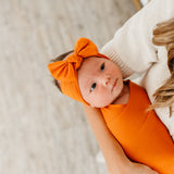 Knit Headband Bow - Blaze