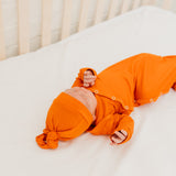 Newborn Knotted Gown - Blaze