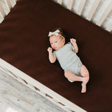 Premium Knit Fitted Crib Sheet - Moose
