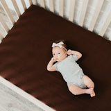 Premium Knit Fitted Crib Sheet - Moose
