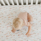 Premium Knit Fitted Crib Sheet - Coral