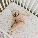 Premium Knit Fitted Crib Sheet - Coral