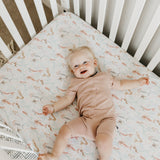 Premium Knit Fitted Crib Sheet - Coral