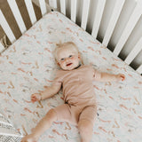 Premium Knit Fitted Crib Sheet - Coral