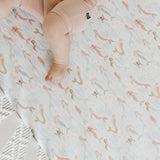 Premium Knit Fitted Crib Sheet - Coral
