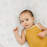 Premium Knit Fitted Crib Sheet - Skye