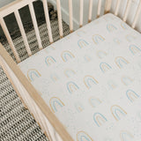 Premium Knit Fitted Crib Sheet - Skye
