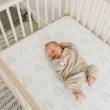 Premium Knit Fitted Crib Sheet - Skye