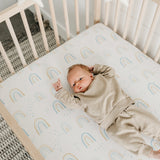 Premium Knit Fitted Crib Sheet - Skye