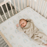 Premium Knit Fitted Crib Sheet - Skye