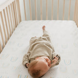 Premium Knit Fitted Crib Sheet - Skye
