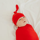 Knit Swaddle Blanket - Apple