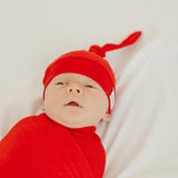 Knit Swaddle Blanket - Apple