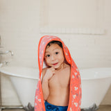 Premium Baby Knit Hooded Towel - Elmo