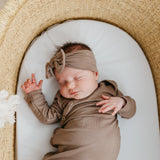 Knit Headband Bow - Gobi