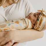 Knit Swaddle Blanket - Cider