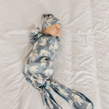 Newborn Knotted Gown - Polar