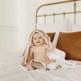 Premium Baby Knit Hooded Towel - Fawn