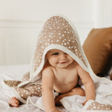 Premium Baby Knit Hooded Towel - Fawn