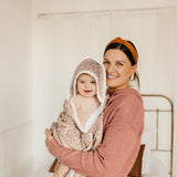 Premium Baby Knit Hooded Towel - Fawn