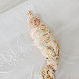 Knit Swaddle Blanket - Cider