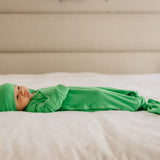 Top Knot Hat - Lime
