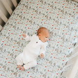Premium Knit Fitted Crib Sheet - Trout