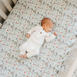 Premium Knit Fitted Crib Sheet - Trout